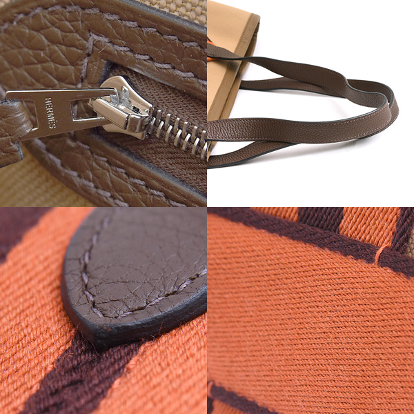 エルメス バッグ レディース メンズ ピュールサングル U刻印 トートバッグ キャンバス ブラウン HERMES 中古