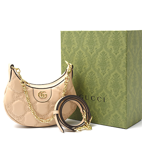 グッチ バッグ レディース GGマトラッセ 2WAYチェーンショルダーバッグ レザー ベージュ GUCCI 739736 未使用展示品