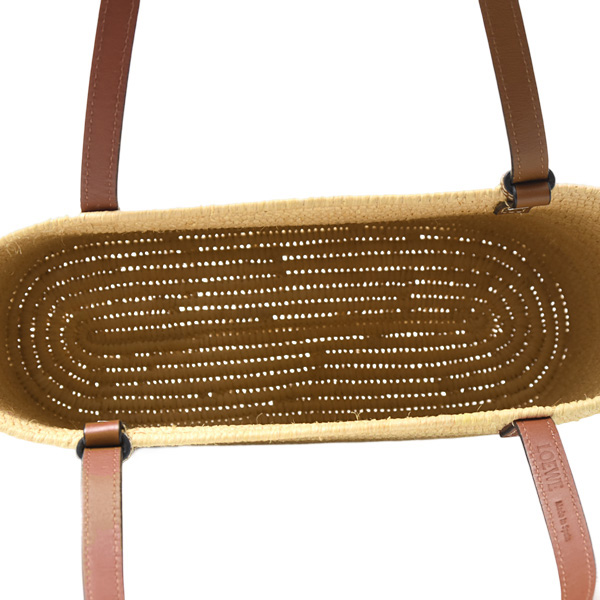 ロエベ バッグ レディース スクエア バスケット スモール カゴバッグ ショルダーバッグ ラフィア LOEWE A223099X02 中古