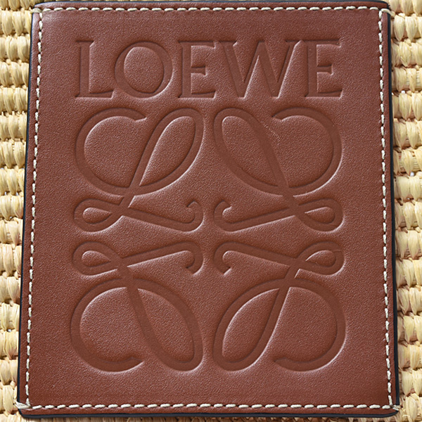 ロエベ バッグ レディース スクエア バスケット スモール カゴバッグ ショルダーバッグ ラフィア LOEWE A223099X02 中古