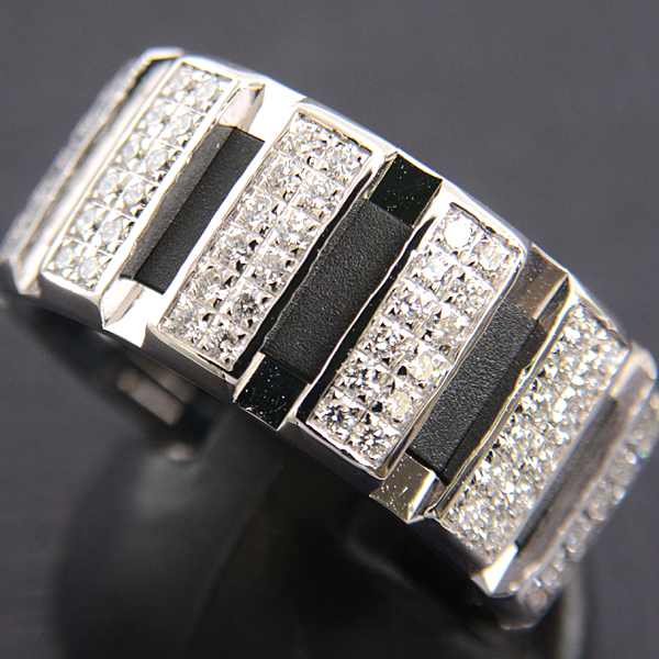 ショーメ 指輪 メンズ クラスワン フルダイヤモンド リング 56号 ホワイトゴールド CHAUMET 750WG 中古