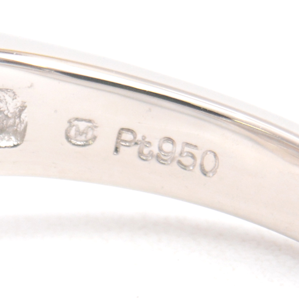 ミキモト 指輪 レディース パール ダイヤモンド リング 8.4mm珠 11号 プラチナ MIKIMOTO PT950 中古