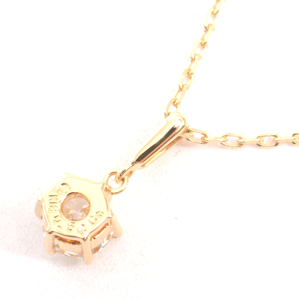 ミキモト ネックレス レディース ダイヤモンド ネックレス 0.540ct イエローゴールド MIKIMOTO K18 中古