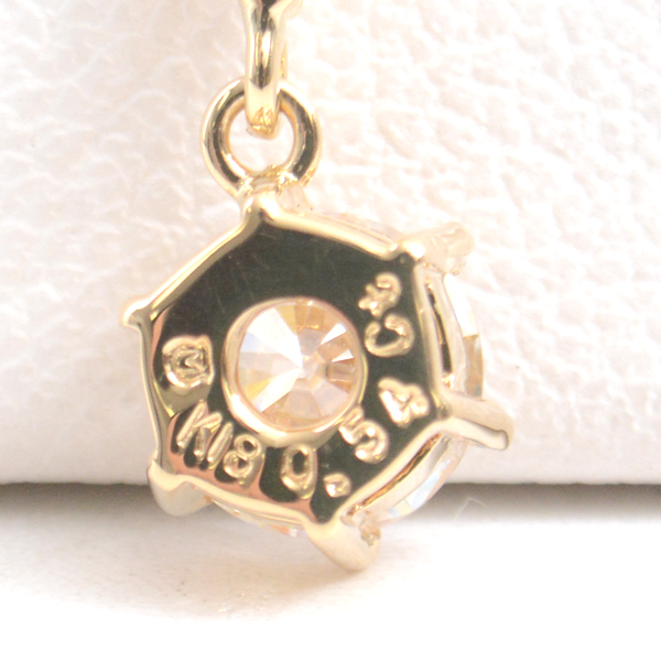 ミキモト ネックレス レディース ダイヤモンド ネックレス 0.540ct イエローゴールド MIKIMOTO K18 中古