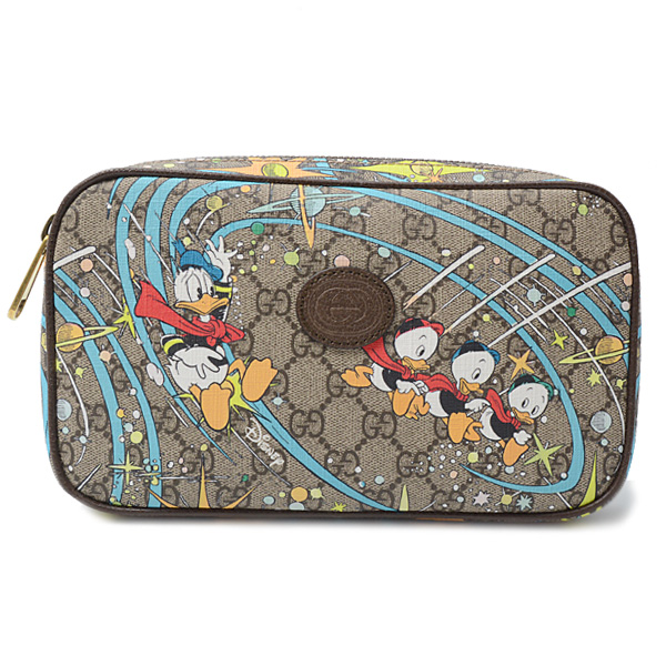 グッチ バッグ レディース メンズ GGスプリーム ディズニーコラボ ドナルドダッグ ボディバッグ GUCCI 602695 中古