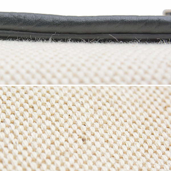 ルイヴィトン 財布 レディース ポルトフォイユカプシーヌ 長財布 キャンバス×レザー アイボリー×ブラック Louis Vuitton M81305 中古