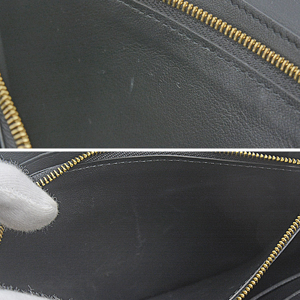 ルイヴィトン 財布 レディース ポルトフォイユカプシーヌ 長財布 キャンバス×レザー アイボリー×ブラック Louis Vuitton M81305 中古