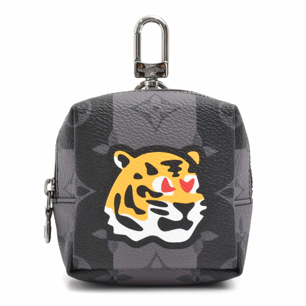 ルイヴィトン ブランド小物 メンズ レディース NIGOコラボ モノグラム エクリプス ポルト クレ スクエアード ポーチ チャーム MP3224 Louis Vuitton 中古