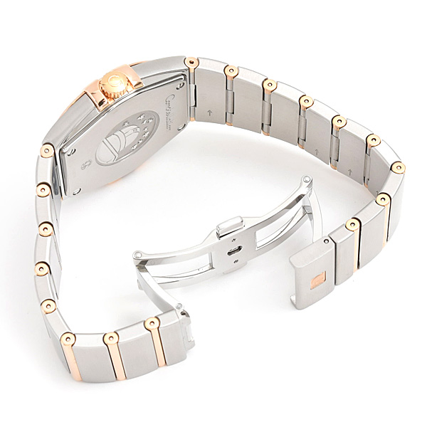 オメガ 時計 メンズ コンステレーション 電池式 シルバー文字盤 SS×PG OMEGA 123.20.35.60.02.001 中古