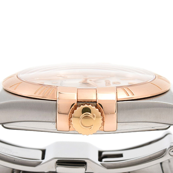 オメガ 時計 メンズ コンステレーション 電池式 シルバー文字盤 SS×PG OMEGA 123.20.35.60.02.001 中古