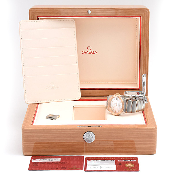 オメガ 時計 メンズ コンステレーション 電池式 シルバー文字盤 SS×PG OMEGA 123.20.35.60.02.001 中古