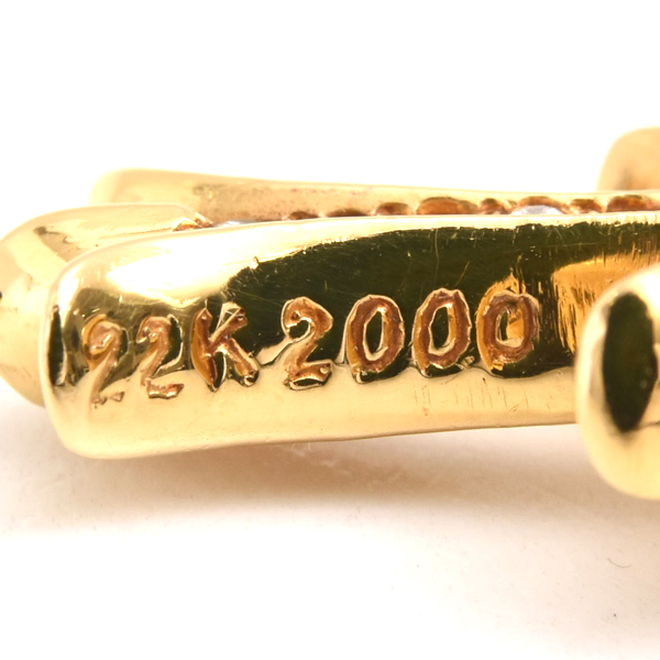 クロムハーツ ペンダント メンズ タイニーファット クロス パヴェダイヤモンド ペンダント トップ イエローゴールド CHROME HEARTS 22KYG 中古