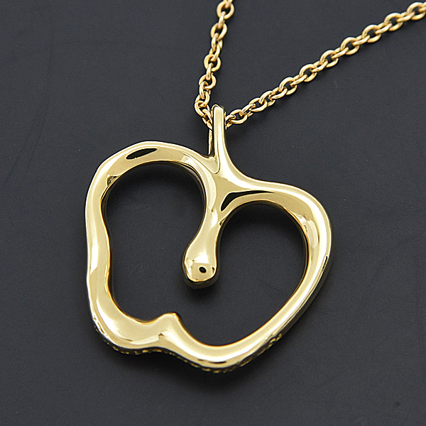 ティファニー ネックレス レディース アップル ペンダント 林檎 リンゴ イエローゴールド 750YG K18 TIFFANY 中古