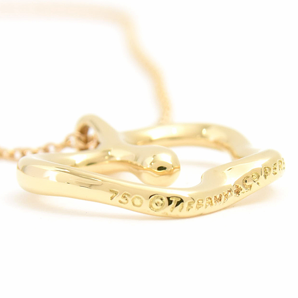 ティファニー ネックレス レディース アップル ペンダント 林檎 リンゴ イエローゴールド 750YG K18 TIFFANY 中古