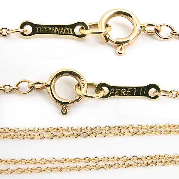 ティファニー ネックレス レディース アップル ペンダント 林檎 リンゴ イエローゴールド 750YG K18 TIFFANY 中古