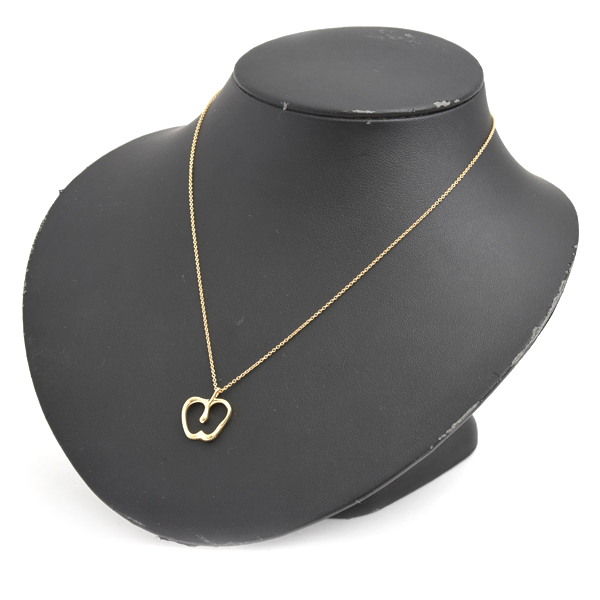 ティファニー ネックレス レディース アップル ペンダント 林檎 リンゴ イエローゴールド 750YG K18 TIFFANY 中古