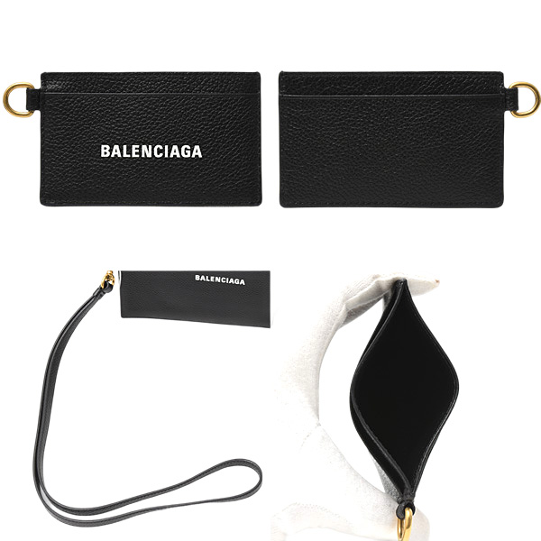 バレンシアガ バッグ レディース メンズ キャッシュポーチ カードケース ショルダー レザー ブラック BALENCIAGA 659783 未使用展示品