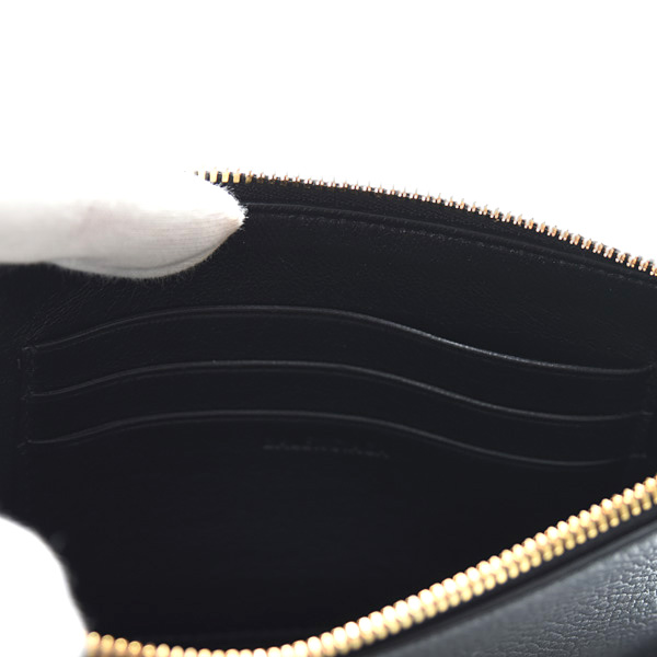 バレンシアガ バッグ レディース メンズ キャッシュポーチ カードケース ショルダー レザー ブラック BALENCIAGA 659783 未使用展示品