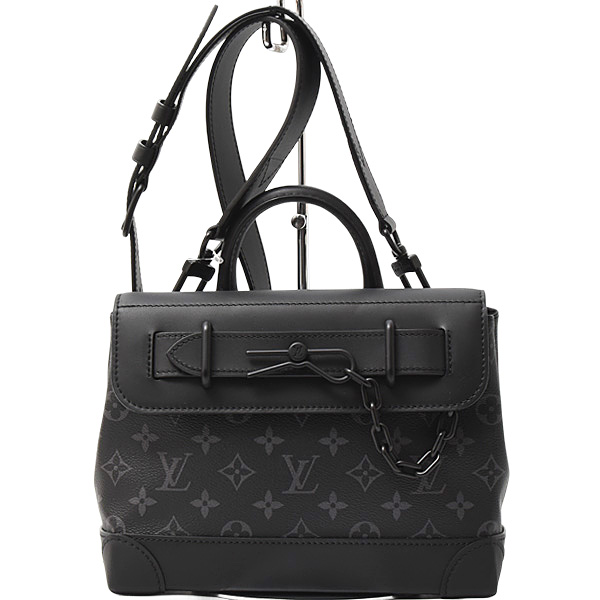 ルイヴィトン バッグ メンズ スティーマー PM ショルダーバッグ ハンドバッグ モノグラムエクリプス Louis Vuitton M46953 中古