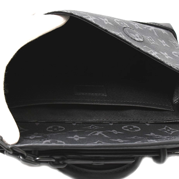 ルイヴィトン バッグ メンズ スティーマー PM ショルダーバッグ ハンドバッグ モノグラムエクリプス Louis Vuitton M46953 中古