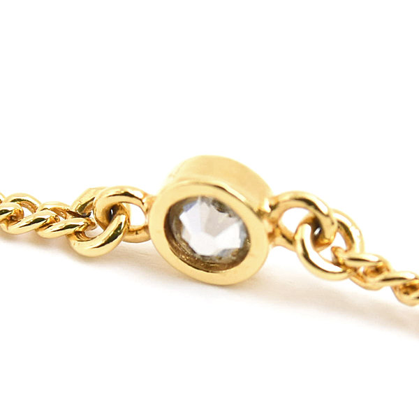 クリスチャンディオール ブレス レディース 2連 PETIT CD ダブル ブレスレット スター クリアストーン ゴールド Christian Dior GP 中古