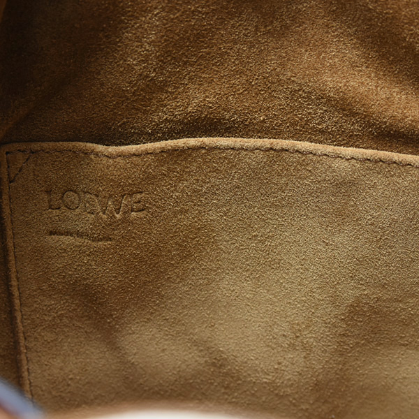 ロエベ バッグ レディース バルーンバッグ スモール ショルダーバッグ キャンバス×カーフ ブラウン LOEWE A710C31X02 中古