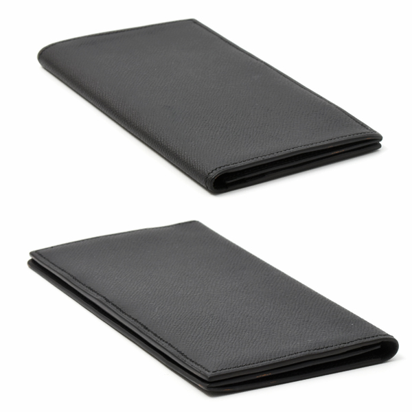 エルメス 財布 メンズ MC2 フレミング 長財布 二つ折り エプソン ブラック D刻印 HERMES 中古