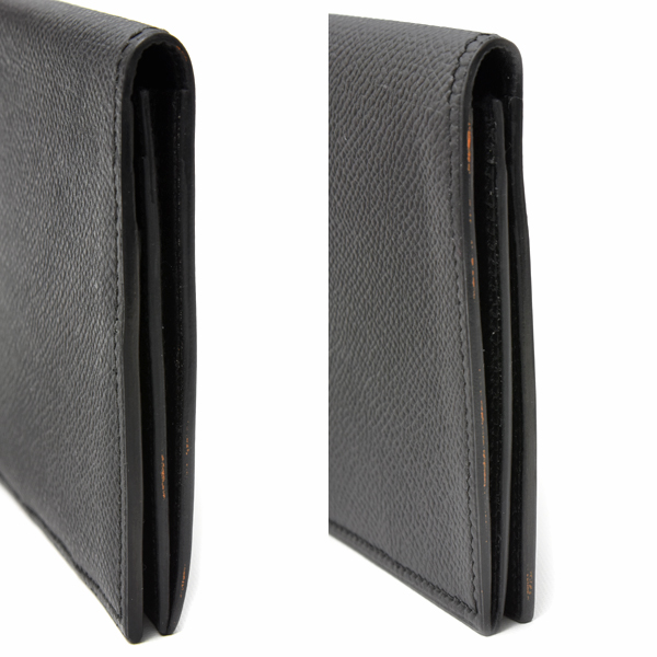 エルメス 財布 メンズ MC2 フレミング 長財布 二つ折り エプソン ブラック D刻印 HERMES 中古