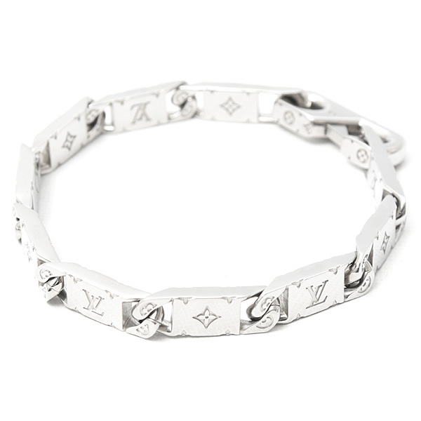 ルイヴィトン ブレスレット メンズ ブレスレット モノグラム タイドアップ Mサイズ メタル Louis Vuitton M0921M 中古