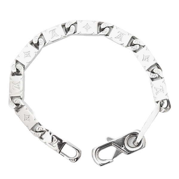 ルイヴィトン ブレスレット メンズ ブレスレット モノグラム タイドアップ Mサイズ メタル Louis Vuitton M0921M 中古