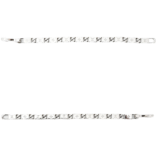 ルイヴィトン ブレスレット メンズ ブレスレット モノグラム タイドアップ Mサイズ メタル Louis Vuitton M0921M 中古