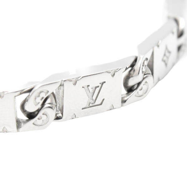 ルイヴィトン ブレスレット メンズ ブレスレット モノグラム タイドアップ Mサイズ メタル Louis Vuitton M0921M 中古