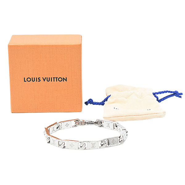 ルイヴィトン ブレスレット メンズ ブレスレット モノグラム タイドアップ Mサイズ メタル Louis Vuitton M0921M 中古
