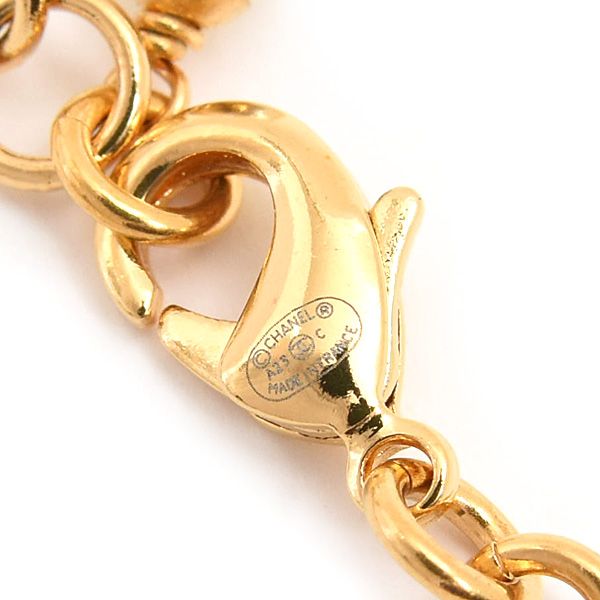 シャネル ネックレス レディース ココマーク シェル ラインストーン ペンダント A23C GP ゴールド CHANEL 中古