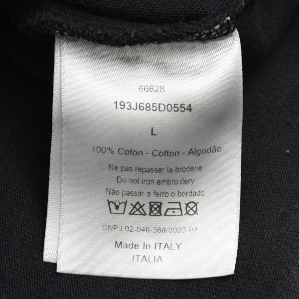 ディオール メンズ ケニーシャーフ コラボ Tシャツ 半袖 グラフィックロゴ Lサイズ ブラック クリーニング済み KENNY SHARF DIOR 中古