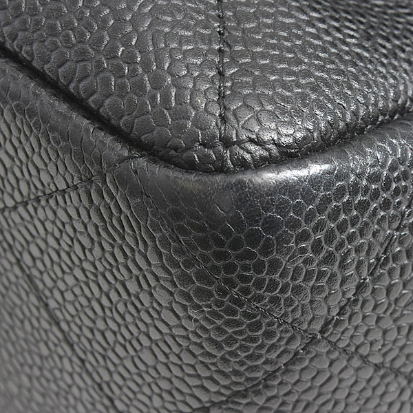 シャネル バッグ レディース マトラッセ30 デカマトラッセ ダブルチェーンショルダー キャビアスキン ブラック CHANEL 中古