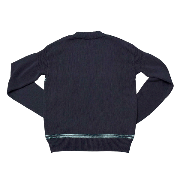 マルニ メンズ クルーネックセーター ニット シェットランド ウール クリーニング済み ナイロン ネイビー グリーン MARNI 中古