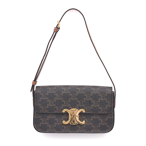 セリーヌ レディース バッグ ショルダーバッグ クロード ミニショルダーバッグ トリオンフ ブラウン 194142CUZ CELINE 中古