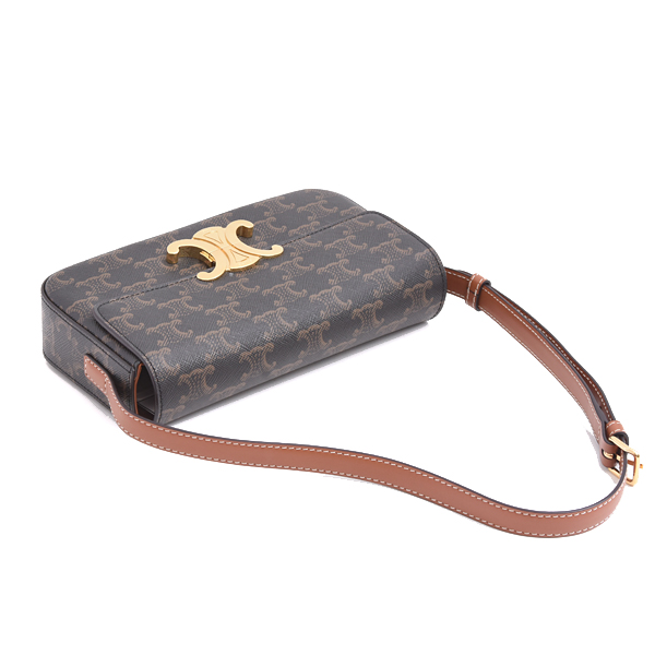 セリーヌ レディース バッグ ショルダーバッグ クロード ミニショルダーバッグ トリオンフ ブラウン 194142CUZ CELINE 中古