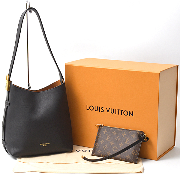 ルイヴィトン バッグ レディース ロウキー・ホーボー PM ショルダーバッグ カーフ ノワール Louis Vuitton M25352 中古