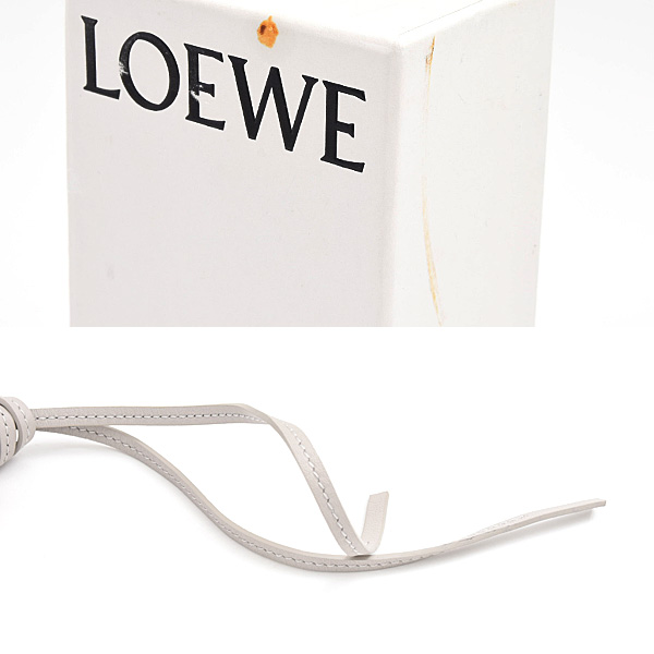 ロエベ チャーム レディース アナグラム バッグチャーム キーホルダー イエロー系 グレー ブラウン LOEWE C621232X 中古