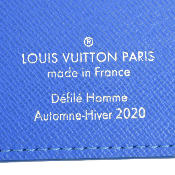 ルイヴィトン メンズ ポルトフォイユブラザ 二つ折り長財布 モノグラムクラウズ ヴァージルアブロー ブルー ホワイト Louis Vuitton 中古