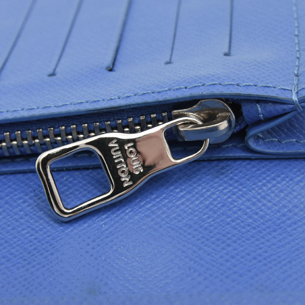 ルイヴィトン メンズ ポルトフォイユブラザ 二つ折り長財布 モノグラムクラウズ ヴァージルアブロー ブルー ホワイト Louis Vuitton 中古