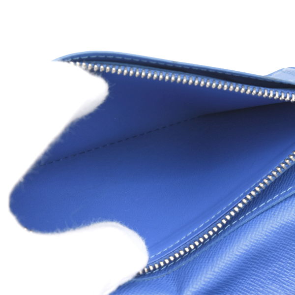 ルイヴィトン メンズ ポルトフォイユブラザ 二つ折り長財布 モノグラムクラウズ ヴァージルアブロー ブルー ホワイト Louis Vuitton 中古