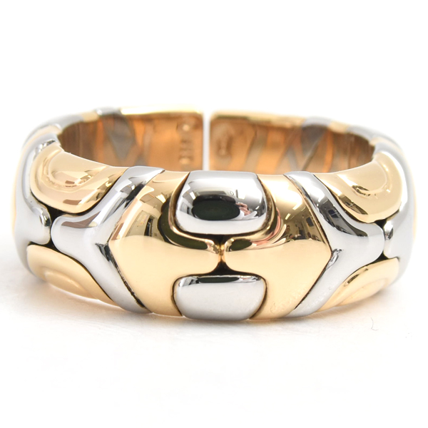 ブルガリ 指輪 レディース アルベアーレ リング 16号 ゴールド ステンレス BVLGARI 750YG×SS 中古