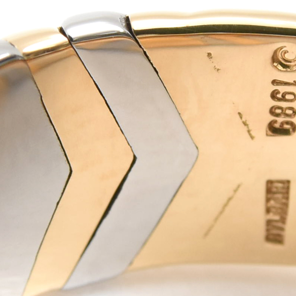 ブルガリ 指輪 レディース アルベアーレ リング 16号 ゴールド ステンレス BVLGARI 750YG×SS 中古