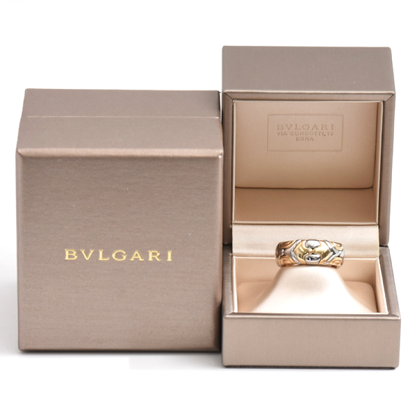 ブルガリ 指輪 レディース アルベアーレ リング 16号 ゴールド ステンレス BVLGARI 750YG×SS 中古