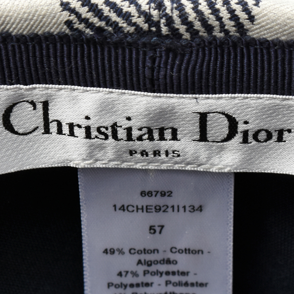 クリスチャンディオール 帽子 レディース トロッター キャップ ベースボールキャップ 57サイズ ブルー系 ホワイト 14CHE9211134 Christian Dior 中古
