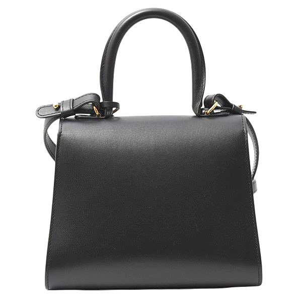 デルヴォー バッグ レディース ブリヨン 2WAYハンドバッグ ファイヤーワークス レザー ブラック Delvaux 中古