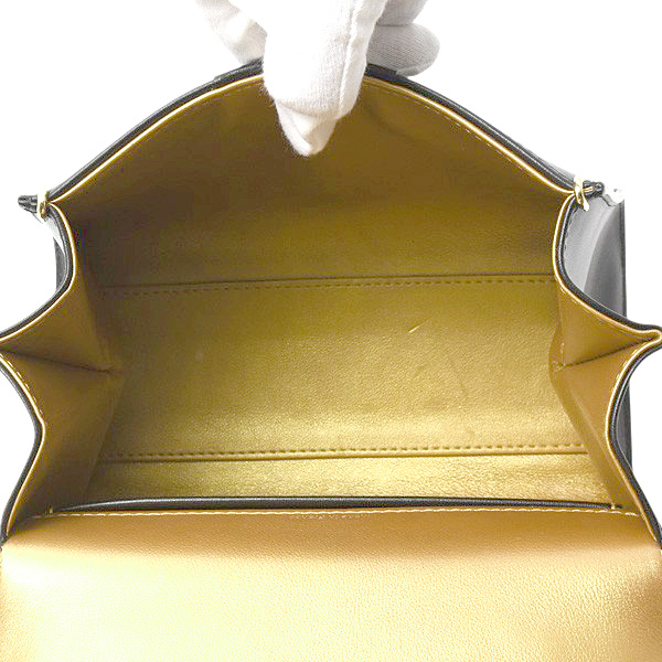 デルヴォー バッグ レディース ブリヨン 2WAYハンドバッグ ファイヤーワークス レザー ブラック Delvaux 中古